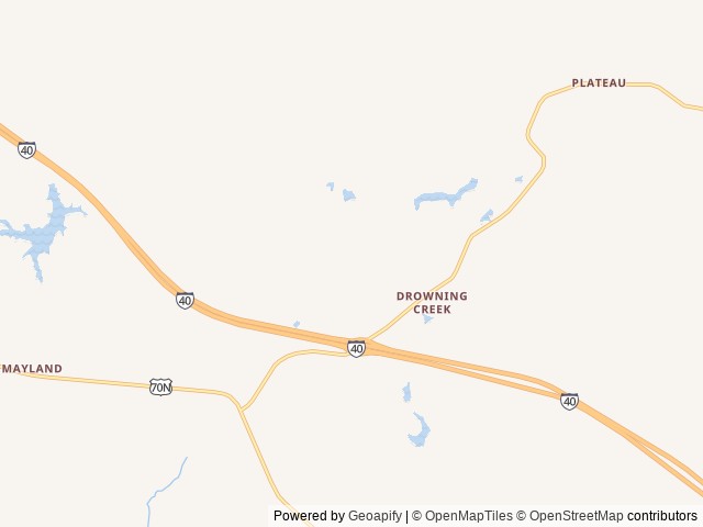 Map of Davy Crockett Campground location at Crossville, TN, United States