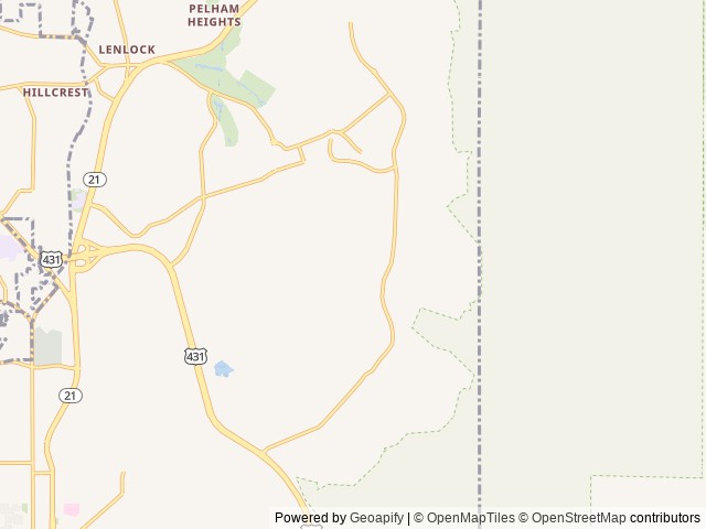 Map of Camp McClellan Horse Trails Campground location at Anniston, AL, United States