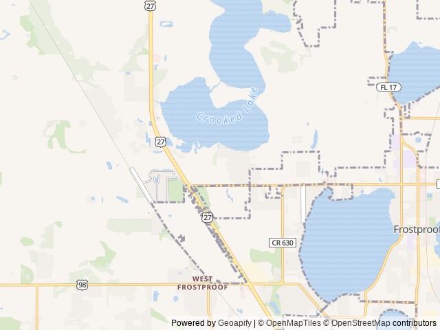 Map of RBW Rainbow location at Frostproof, FL, United States