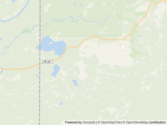 Map of Squirrel Meadows Cabin location at Ashton, ID, United States