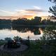 Fire pit sunset