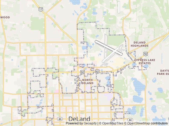 Map for 2023 Keystone RV Raptor 424 near DeLand, FL