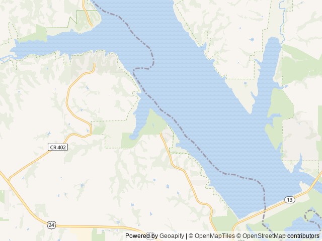 Map of Tuttle Creek Cove location at Manhattan, KS, United States