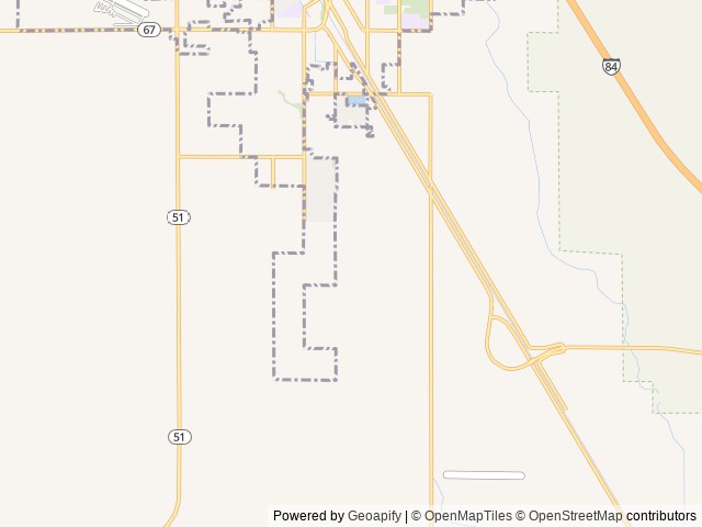Map for Ryan's pet friendly RV near Mountain Home, ID