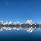 View of the Tetons from the Signal Mountain Campground beach area.