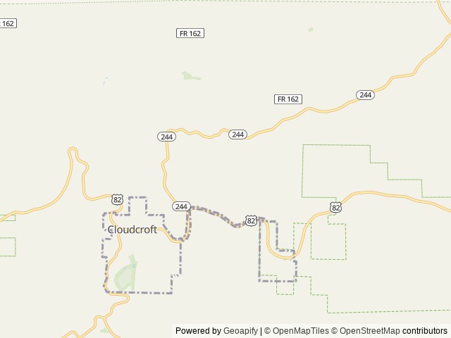 Map of Lower Fir Group Area location at Cloudcroft, NM, United States
