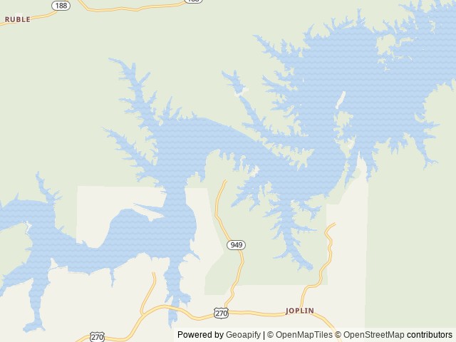 Map of Tompkins Bend location at Mt. Ida, AR, United States
