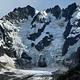 View of Laughton Glacier from a short walk behind cabin