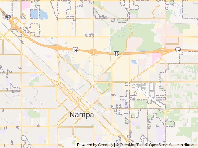 Map of Mason Creek RV Park location at Nampa, ID, United States