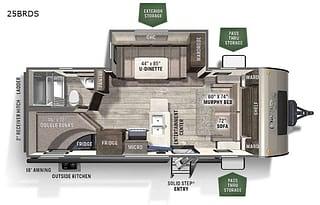 2021 Forest River RV Flagstaff Micro Lite 25BRDS