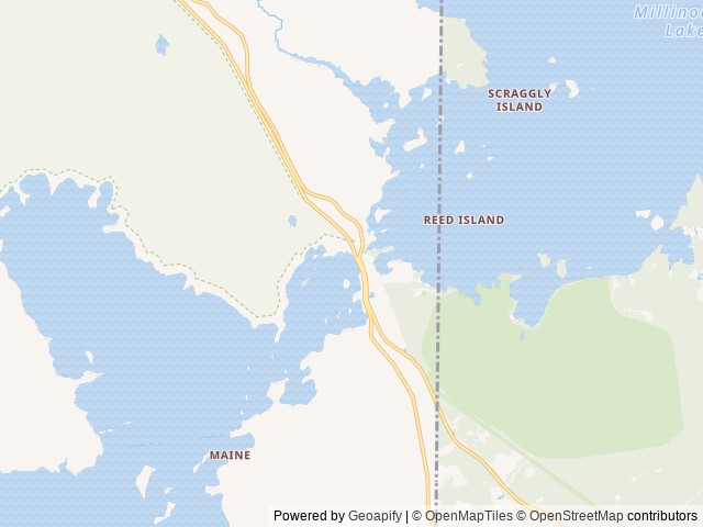 Map of Big Moose Inn Cabins & Campground location at Ambejejus Lake, ME, United States