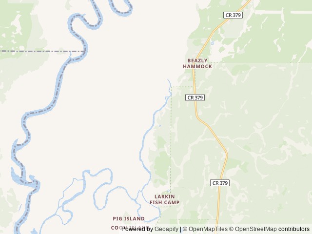 Map of Florida River Island location at Bristol, FL, United States