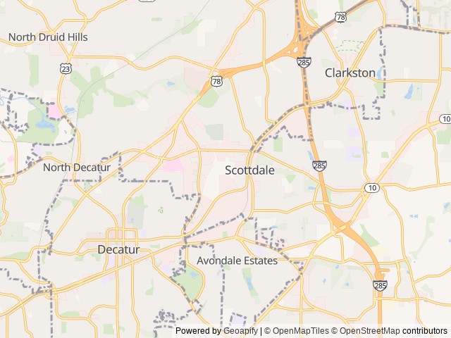 Map for Wolf Den 2 near Decatur, GA