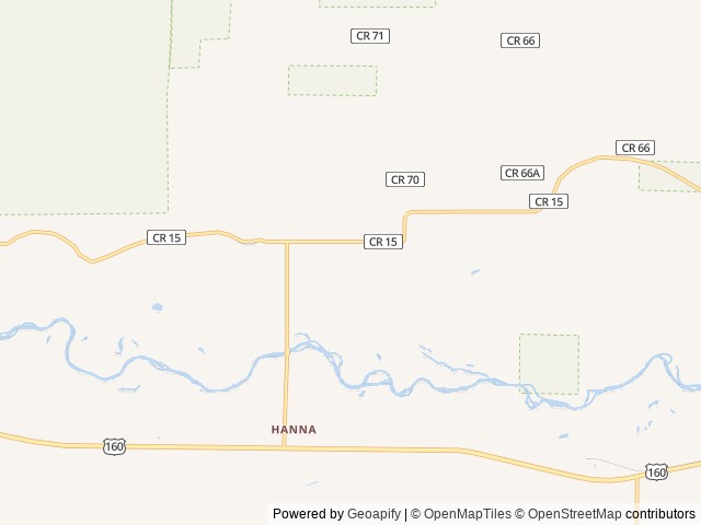 Map of North River Road Campground location at Del Norte, CO, United States