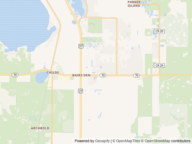 Map of Sunshine RV Resort location at Lake Placid, FL, United States