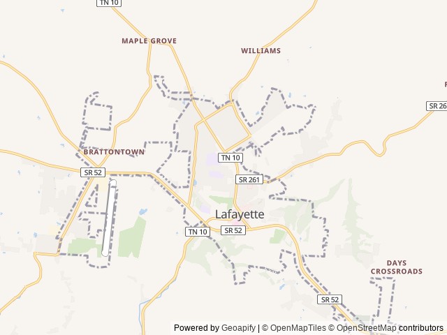 Map for Travelbug Adventures: 2018 Forest River near Lafayette, TN