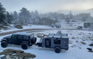 Off-Grid Teardrop Trailer Camper with Rooftop Tent