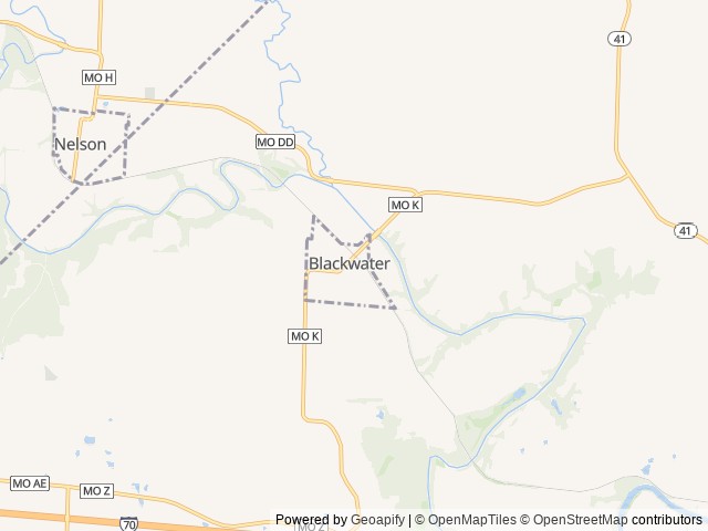 Map of Blackwater Bluffs RV Park location at Blackwater, MO, United States