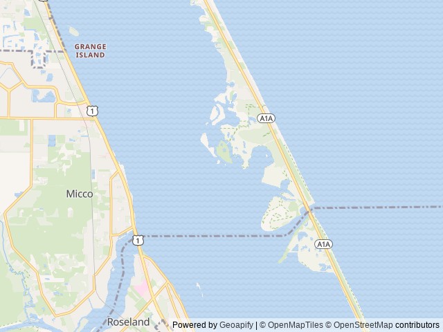 Map for Modern 50s Style Travel Trailer with Outdoor TV! near Melbourne Beach, FL