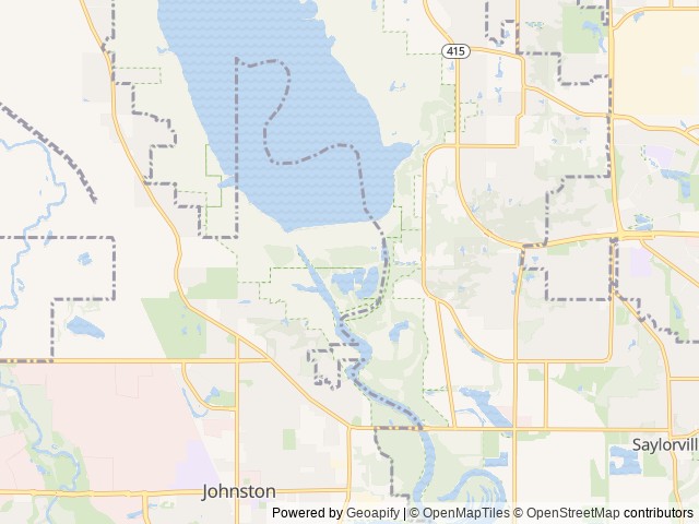 Map of Bob Shetler Picnic Area location at Johnston, IA, United States