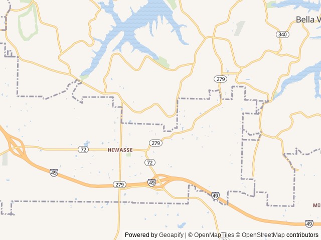 Map for 2020 Keystone RV Carbon 358 near Hiwasse, MO