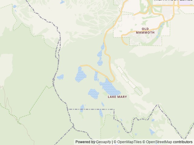 Map of Lake Mary Campground location at Palo Alto, CA, United States