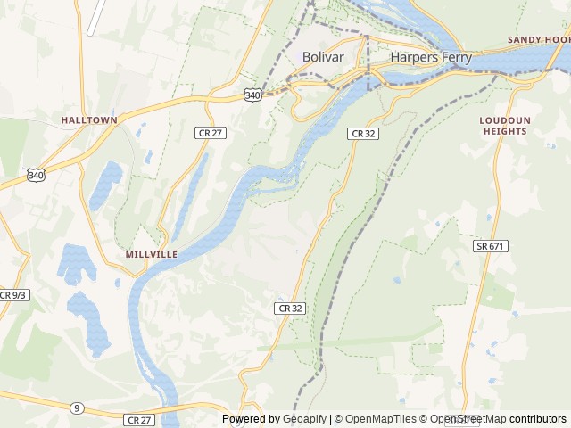 Map for RSVB's Family Zinger near Harpers Ferry, VA