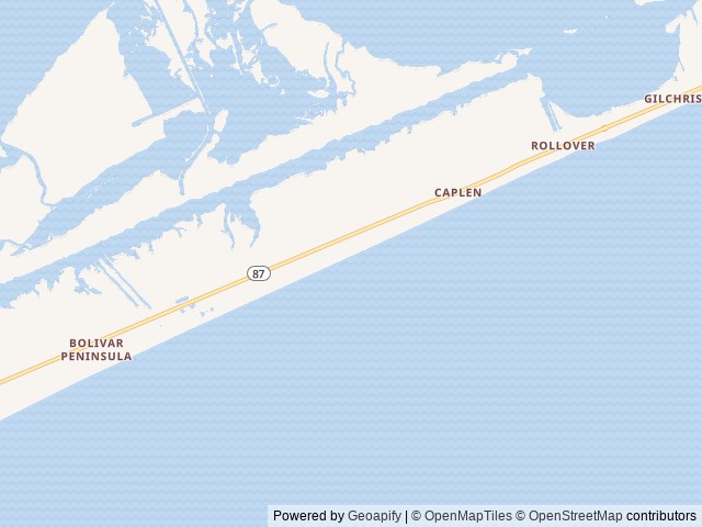 Map of Camp Margaritaville RV Resort Crystal Beach, Texas location at Crystal Beach, TX, United States