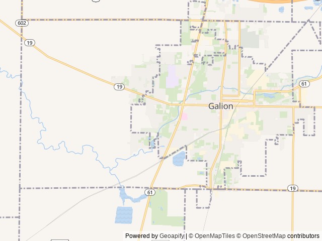 Map for 2021 Coachmen RV Encore 325SS near Galion, OH