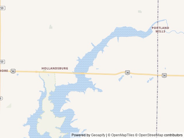 Map for Raccoon lake pet friendly RV rental near Rockville, IN