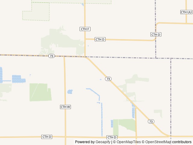 Map of Ponderosa Pines Pub, Eatery and Campground location at Bancroft, WI, United States