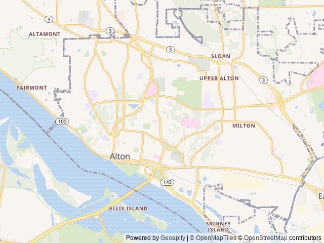 Map for Lindsey and Taylor’s Adventure Wagon near Alton, MO