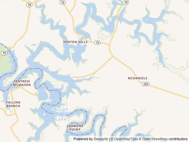Map of Laurel Branch location at Mc Daniels, KY, United States