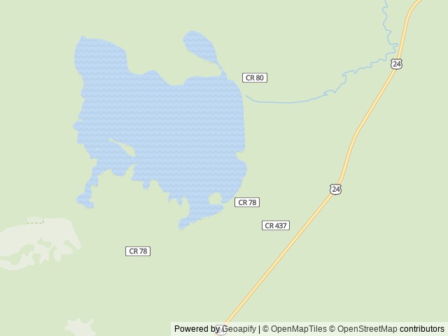 Map of Antero Reservoir location at Hartsel, CO, United States