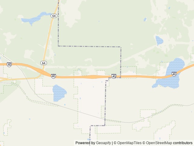 Map of Williams/Circle Pines KOA location at Williams, AZ, United States
