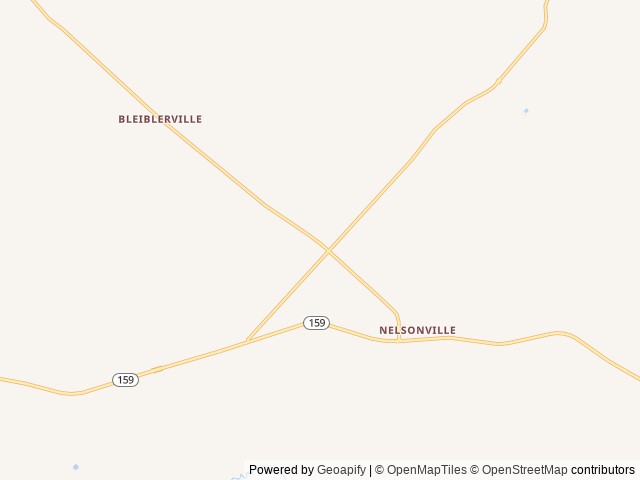 Map of The Dogwood RV Park location at Bleiblerville, TX, United States
