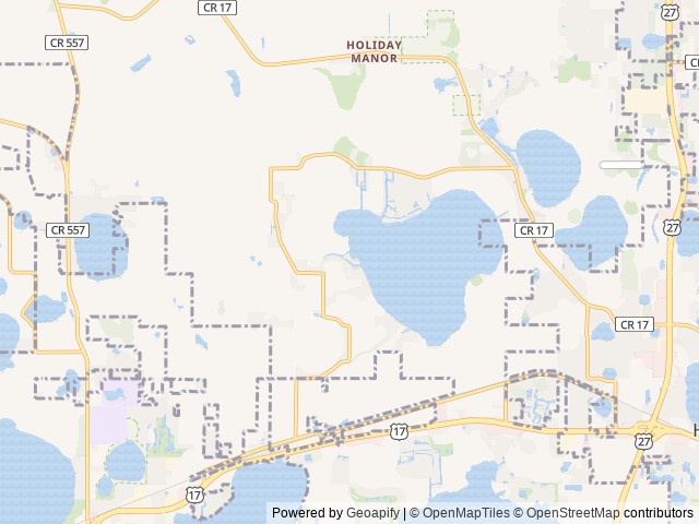 Map of Oak Harbor Lodging & RV location at Haines City, FL, United States
