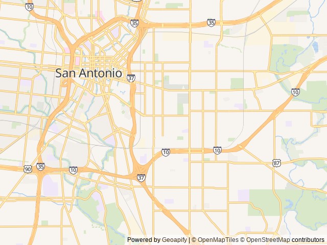 Map of Demo - Hanna's RV Park location at San Antonio, TX, United States