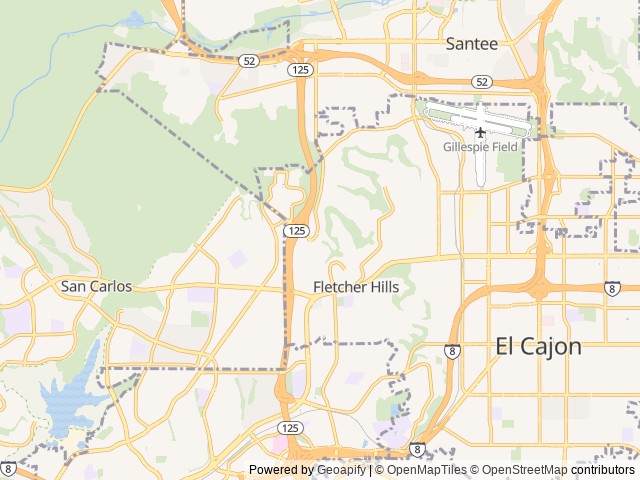 Map for Luxury 2017 Winnebago- 2 FULL Baths/Bunks-Families near El Cajon, CA