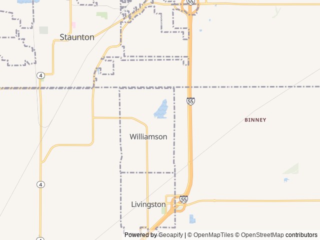 Map of Shale Lake location at Williamson, IL, United States