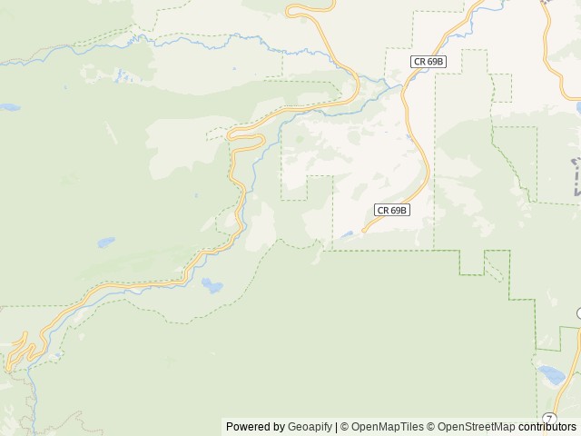 Map of Rocky Mountain National Park Glacier Basin Campground location at Estes Park, CO, United States