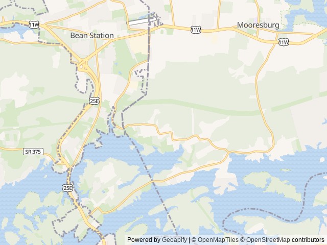 Map of Six Ridges Campground - ARCHIVE location at Mooresburg, TN, United States