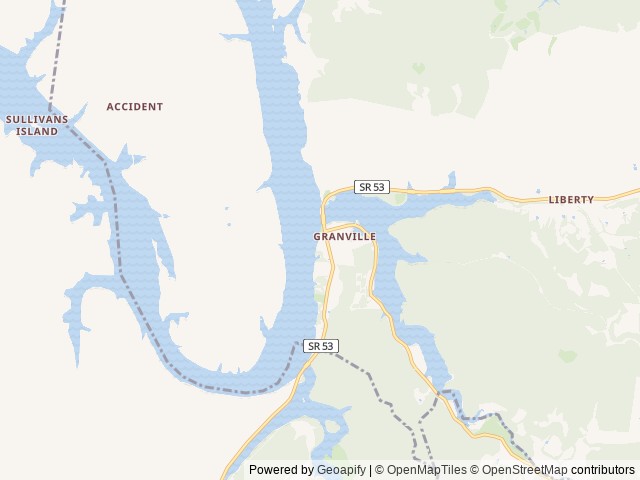 Map of Made in the Shade Rv Park location at Granville, TN, United States