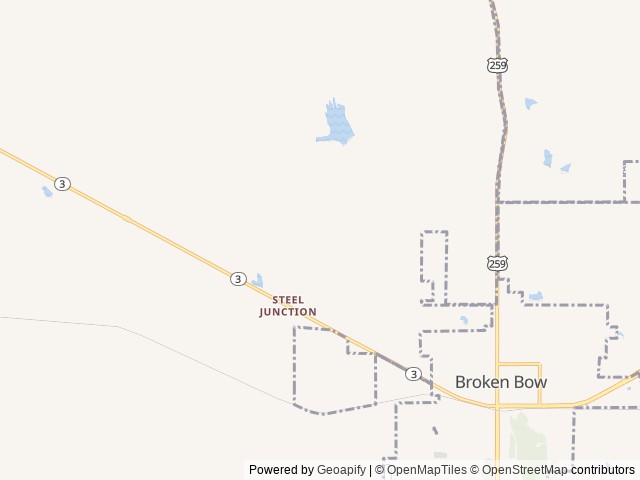 Map of Redwood RV Park location at Broken Bow, OK, United States