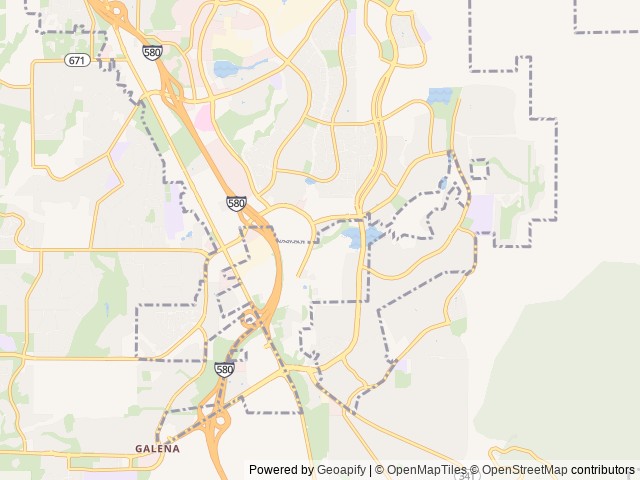 Map for Chateau Memory Lane near Reno, CA