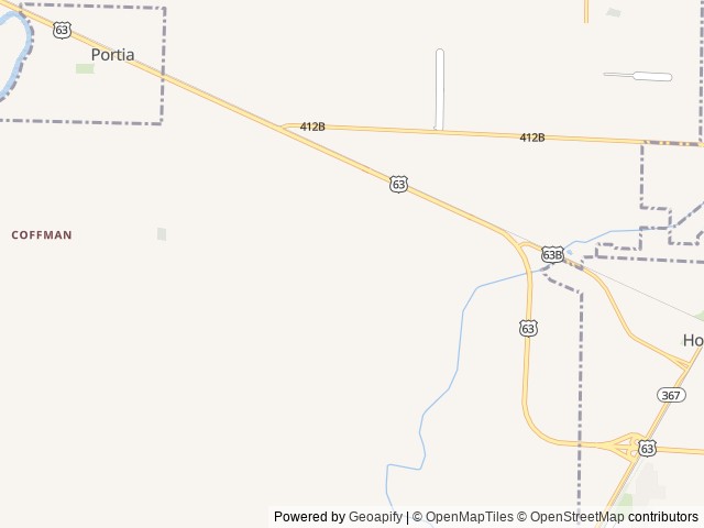 Map of The Ranch RV Park location at Walnut Ridge, AR, United States
