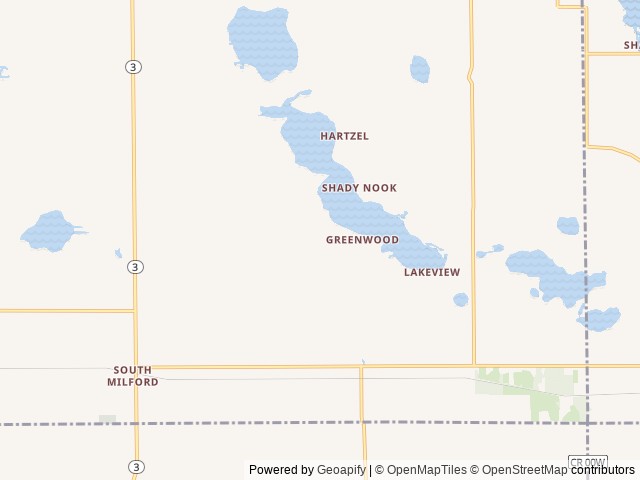 Map of Gordon's Campground location at Wolcottville, IN, United States