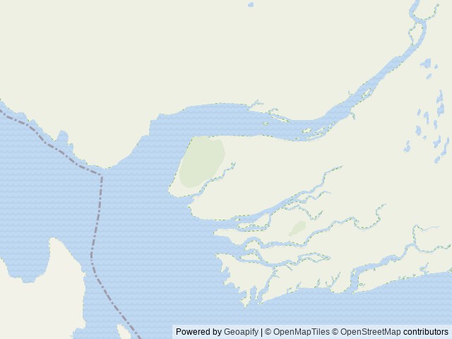 Map of Little Dry Island Cabin location at Wrangell, AK, United States