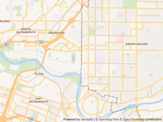 Map of Cal Expo RV Park location at Sacramento, CA, United States