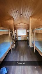 inside cabin 17 bunk house 